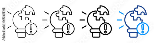 Problem Solving Icon Different Style Outline Collection Set