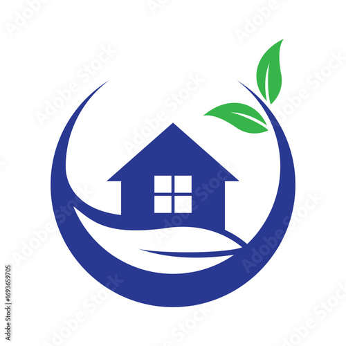environmentally friendly green house logo design