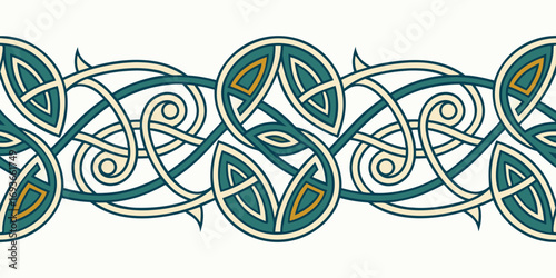 Intricate Celtic knotwork border design evoking ancient heritage and timeless elegance