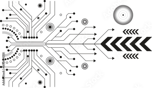 Abstract electronic circuit board background for technology design