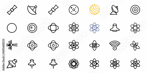 Engaging science icons, perfect for modern technology and educational designs, easily adaptable for many projects