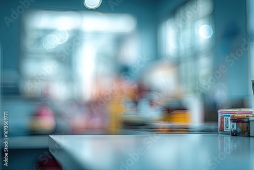 Wallpaper Mural Blurred interior cafe scene Torontodigital.ca