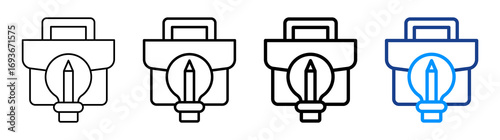 Job Creation Icon Different Style Outline Collection Set