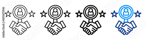 Talent Acquisition Icon Different Style Outline Collection Set