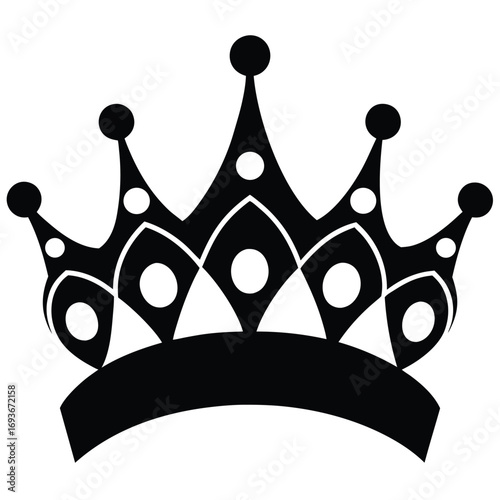 wedding tiara crown vector icon
