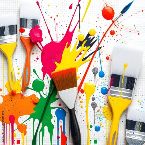 Knowledge appears as paintbrushes and splashes