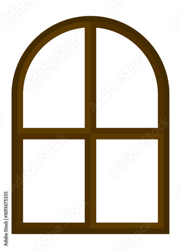 窓枠　ブラウン