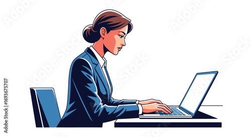 Line Art Identification Card with Clip Icon.