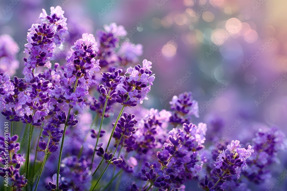 Fototapeta premium Lavender blooms in soft focus