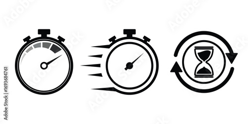 Timer icon. Stopwatch symbol.