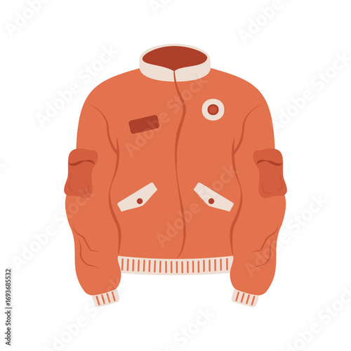 Warm winter clothes and jackets in different styles