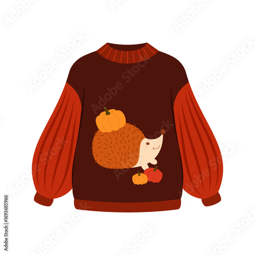 Warm winter clothes and jackets in different styles
