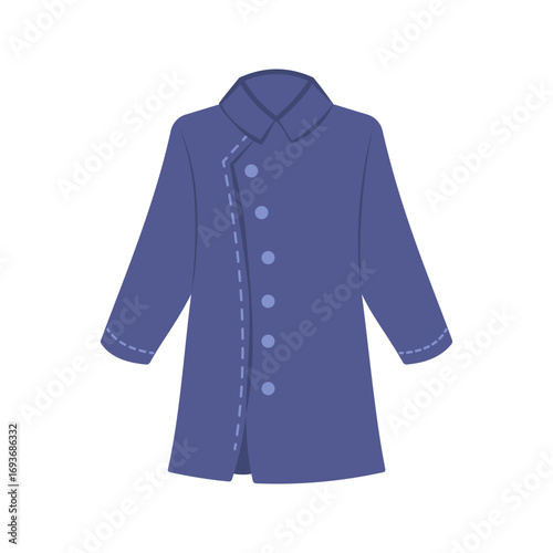 Warm winter clothes and jackets in different styles