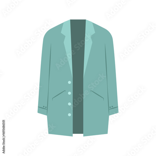 Warm winter clothes and jackets in different styles