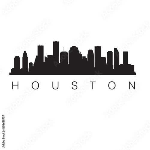 houston skyline vector 