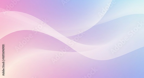 Smooth translucent wavy abstract shapes on a pastel gradient background blending pink purple and blue tones