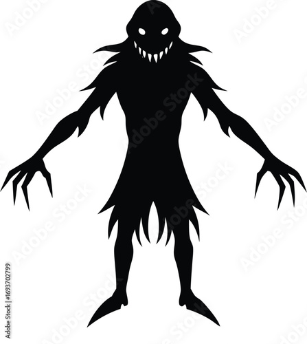 halloween ghoul silhouette vector