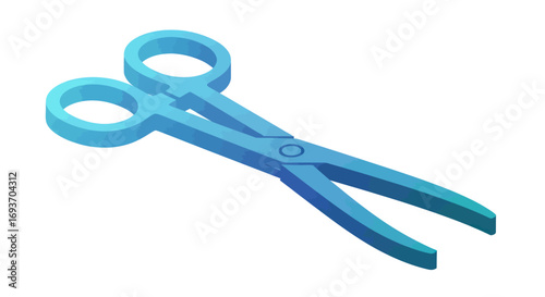 Blue Plastic Forceps - Medical Instrument for Precision Handling and Manipulation.