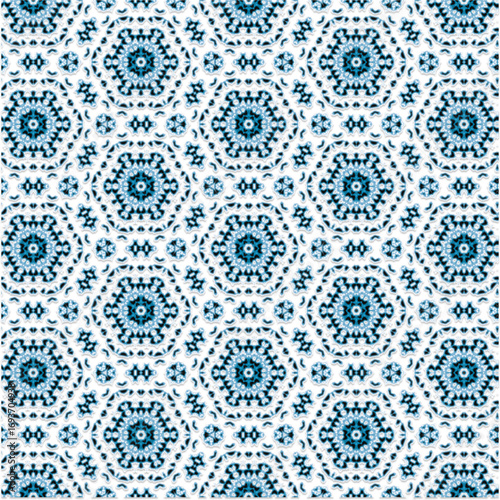 Abstract Mandala Pattern in Perspective Geometric Kaleidoscope Abstract Design Symmetrical Abstract Pattern Background