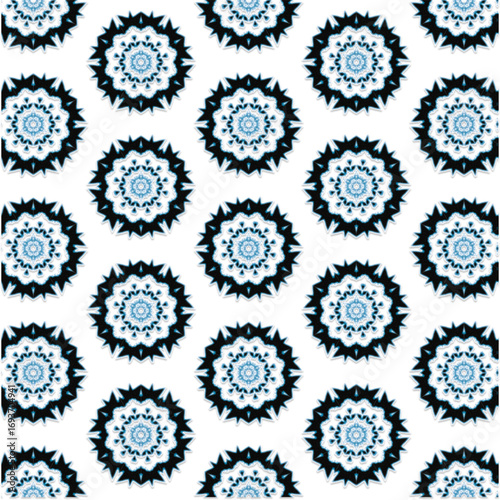 Abstract Mandala Pattern in Perspective Geometric Kaleidoscope Abstract Design Symmetrical Abstract Pattern Background