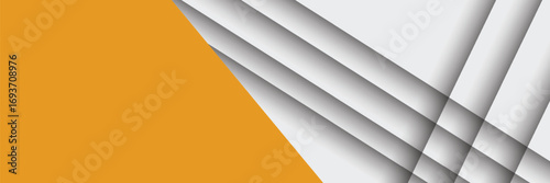 Orange and yellow gradient sunny stripes background. Abstract Yellow Background With 3d line Modern Concept. vector