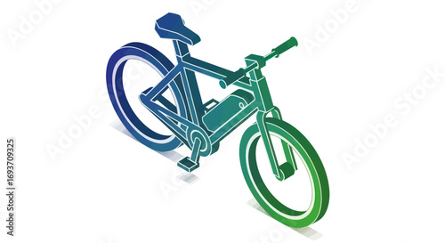 Modern Electric Bicycle with Gradient Design.