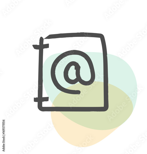 symbolize managing email addresses, storing contacts, or accessing a contact list in tech platforms
