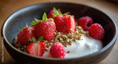 Fresh fruit yogurt parfait