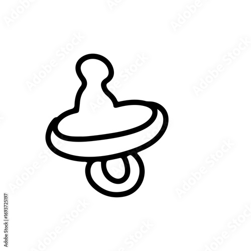 Outline baby new born doodles decoration element design. game, education, sock. baby newborn element doodle