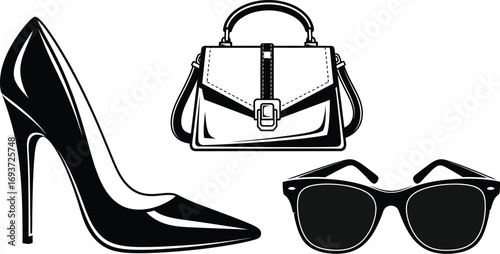 Line art illustration of eco-friendly products including a toothbrush, metal straw, and cotton tote bag, promoting sustainable living.