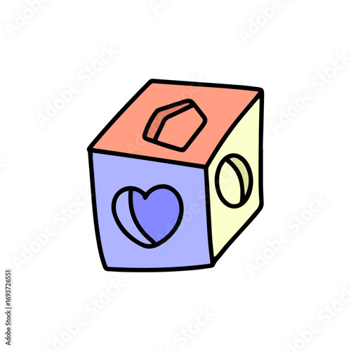 Outline baby new born doodles decoration element design. game, education, sock. baby newborn element doodle