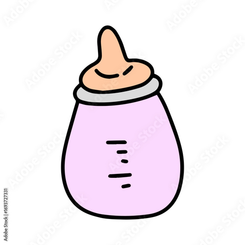 Outline baby new born doodles decoration element design. game, education, sock. baby newborn element doodle