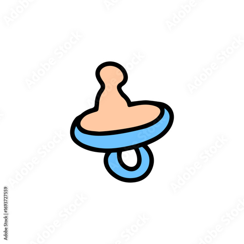 Outline baby new born doodles decoration element design. game, education, sock. baby newborn element doodle