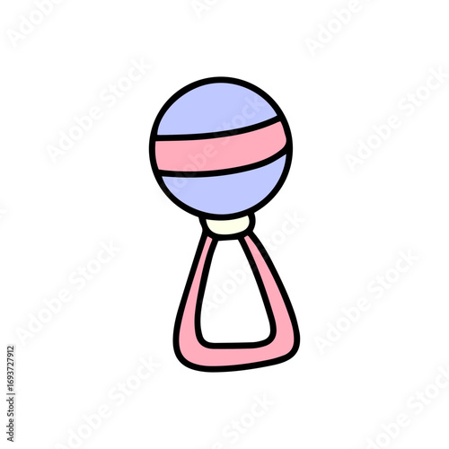 Outline baby new born doodles decoration element design. game, education, sock. baby newborn element doodle