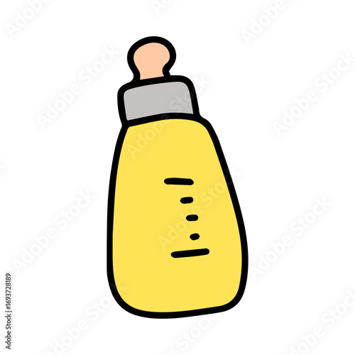 Outline baby new born doodles decoration element design. game, education, sock. baby newborn element doodle