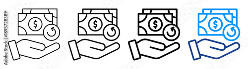 Roi Icon Different Style Outline Collection Set