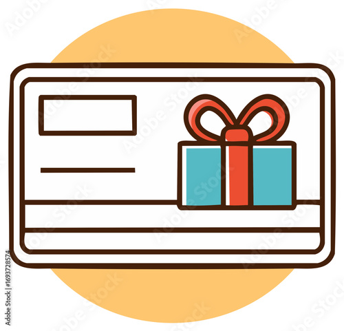 Stylized Gift Card with Bow Design for Loyalty Rewards and Promotions