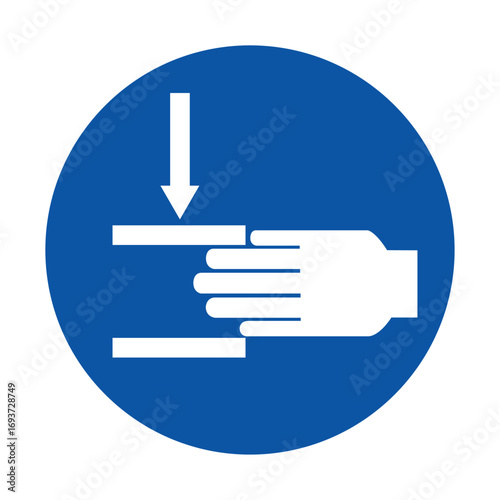 Hand Icon Indicating Action for Pressing or Touching a Surface Symbol