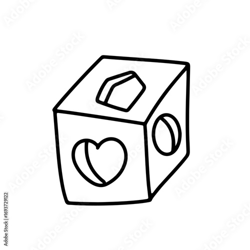 Outline baby new born doodles decoration element design. game, education, sock. baby newborn element doodle