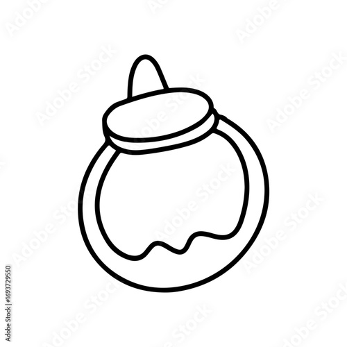 Outline baby new born doodles decoration element design. game, education, sock. baby newborn element doodle