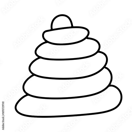 Outline baby new born doodles decoration element design. game, education, sock. baby newborn element doodle