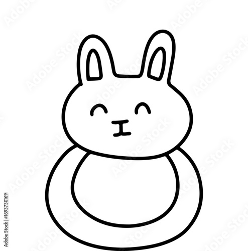 Outline baby new born doodles decoration element design. game, education, sock. baby newborn element doodle