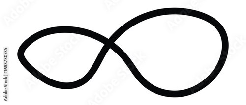 hand drawn infinity icon design on white background.