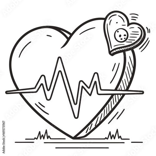Heart Health Vital Signs Cardiology EKG Monitor Electrocardiogram Cardiac Rhythm Medical Care