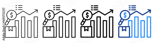 Consumer Price Index Icon Different Style Outline Collection Set