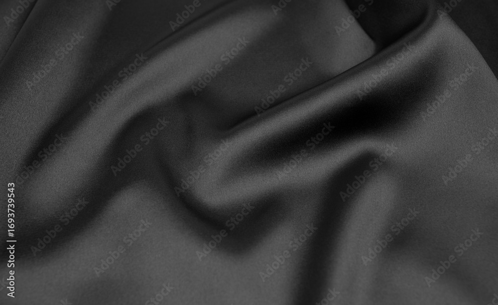 Fototapeta premium Texture black satin, silk background