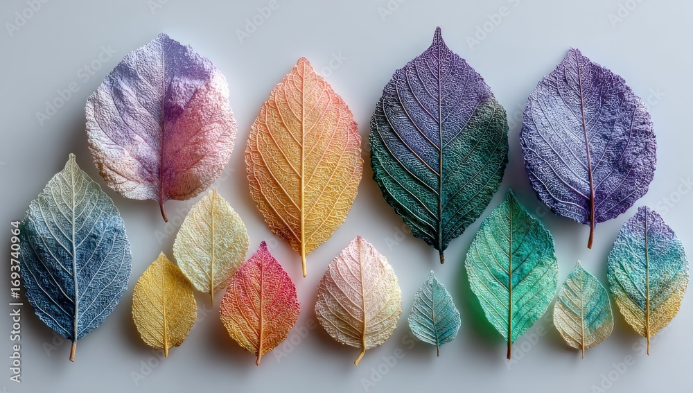 custom made wallpaper toronto digitalColorful, dried leaves in various shades (1)