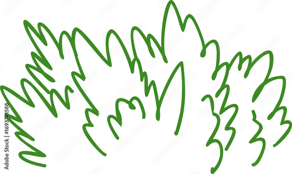 Obraz premium Hand Drawn Bushes