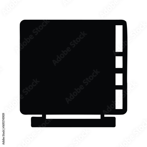 Stylized illustration of a classic computer monitor with clearly defined boundaries
