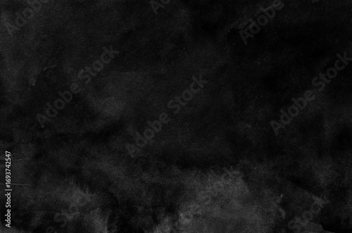 Black abstract background in watercolor